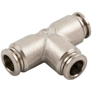 RS PRO 57 Series Brass Pneumatic Fitting Push-in Connection 10 mm Nickel Plated 20 Bar Pressure 197-7849