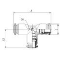RS PRO 57 Series Brass Pneumatic Fitting Push-in Connection 10 mm Nickel Plated 20 Bar Pressure 197-7849