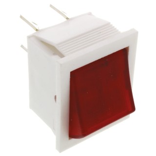 Arcolectric (Bulgin) Ltd Illuminated DPST On-Off Rocker Switch Panel Aluminium Housing Red Actuator C1353AANAK