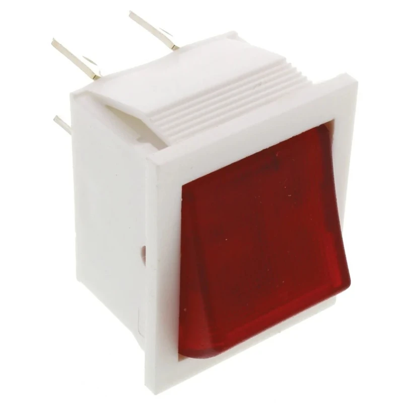 Arcolectric (Bulgin) Ltd Illuminated DPST On-Off Rocker Switch Panel Aluminium Housing Red Actuator C1353AANAK