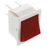 Arcolectric (Bulgin) Ltd Illuminated DPST On-Off Rocker Switch Panel Aluminium Housing Red Actuator C1353AANAK
