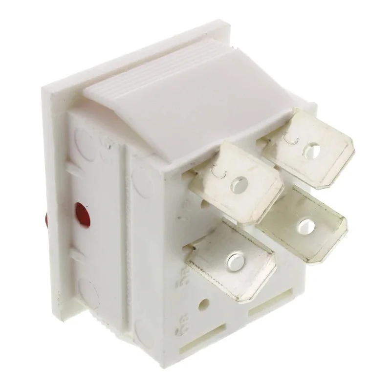 Arcolectric (Bulgin) Ltd Illuminated DPST On-Off Rocker Switch Panel Aluminium Housing Red Actuator C1353AANAK