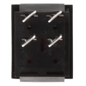 Arcolectric (Bulgin) Ltd Illuminated DPST Red Actuator On-Off Rocker Switch Panel Cutout 27.2 x 22.2 mm C1353AANAB