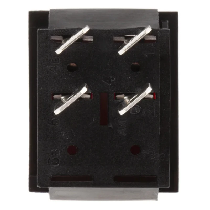 Arcolectric (Bulgin) Ltd Illuminated DPST Red Actuator On-Off Rocker Switch Panel Cutout 27.2 x 22.2 mm C1353AANAB