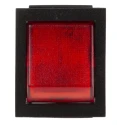 Arcolectric (Bulgin) Ltd Illuminated DPST Red Actuator On-Off Rocker Switch Panel Cutout 27.2 x 22.2 mm C1353AANAB
