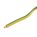 RS PRO Green, Yellow 1 mm² 17 AWG Hook Up Wire, 29x0.2 mm Strands, 100 m Length, PVC Insulated, 500 V, Flame 902-8381
