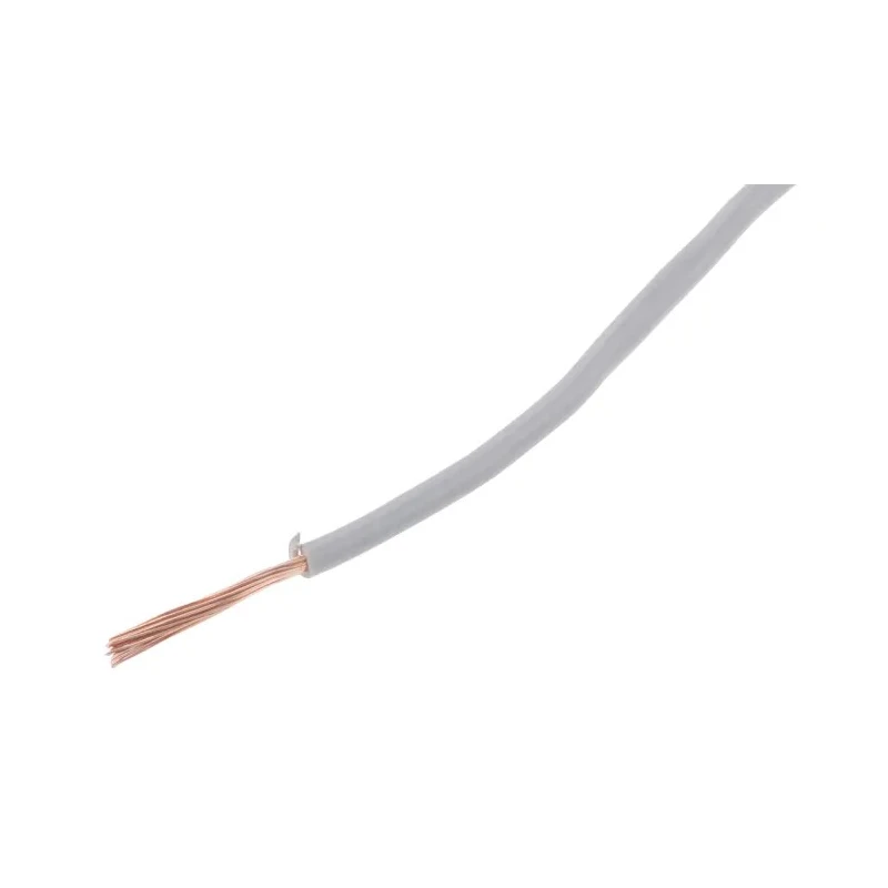 RS PRO Grey 1 mm² 17 AWG H05V-K Hook Up Wire, 29 x 0.2 mm Core Strands, 100 m Length, Polyvinyl Chloride Insulation 902-8385
