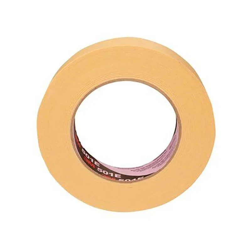 3M High-Performance Beige Paper Masking Tape 24mm Width 50m Length Rubber Adhesive +160°C Temperature Resistance 501E24