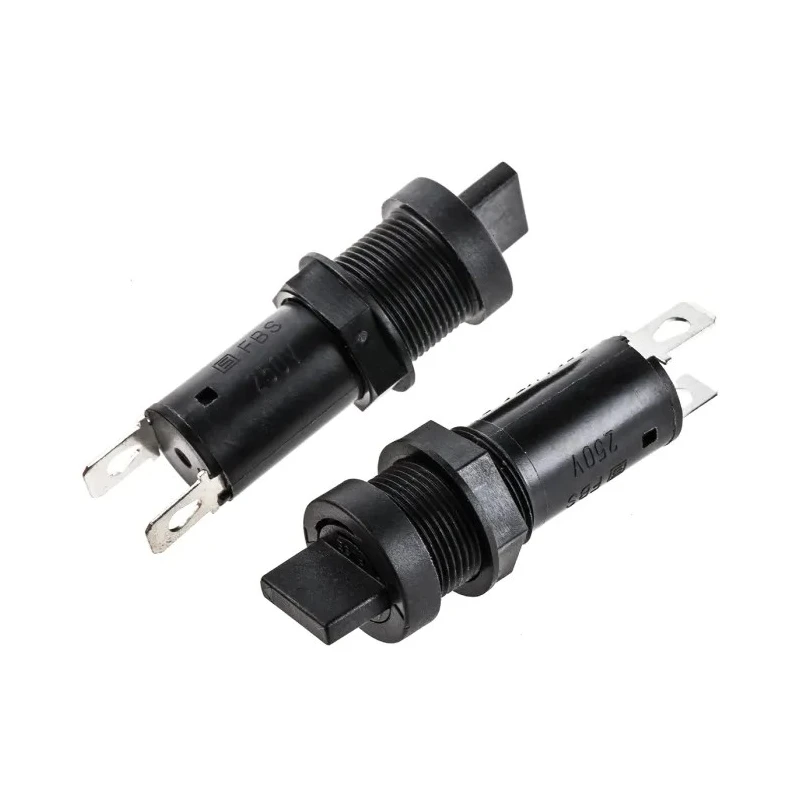Schurter 10A Panel Mount Fuse Holder, 1P-Pole, 20 mm Fuse Size, 250V AC, Thermoplastic Body, Model 0031.3911