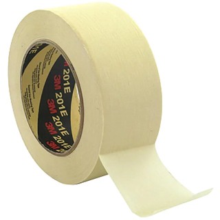 3M Beige 201 Masking Tape 36mm Width x 50m Length Rubber Adhesive Paper Backing 0.13mm Thickness 201E36