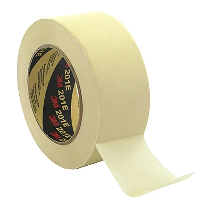 3M Beige 201 Masking Tape 36mm Width x 50m Length Rubber Adhesive Paper Backing 0.13mm Thickness 201E36