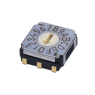 Nidec Components Rotary Coded Rotary Switch SA-7070A, Surface Mount, Low Profile 3 mm, 10 or 16 Positions SA-7070A