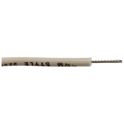 Alpha Wire Hook Up Wire Silicone Series White 0.52 mm², 20 AWG, 10x0.25 mm Strands, 30.5 m, 10kV, 150°C 392040 WH005
