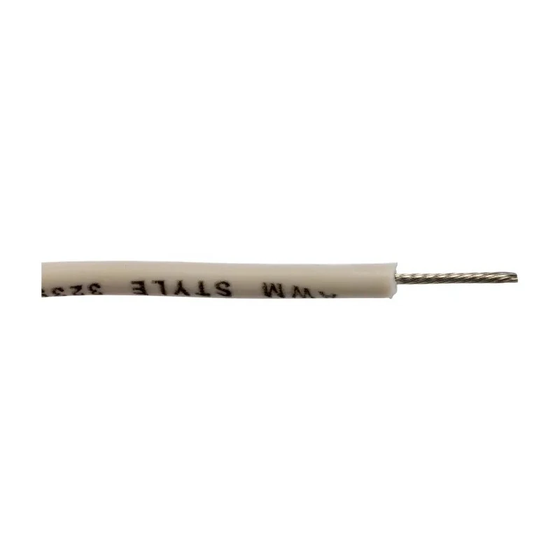 Alpha Wire Hook Up Wire Silicone Series White 0.52 mm², 20 AWG, 10x0.25 mm Strands, 30.5 m, 10kV, 150°C 392040 WH005