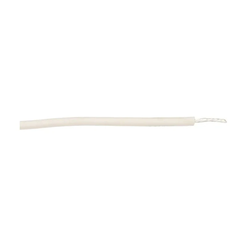 Alpha Wire Hookup Wire Silicone Series 1.3 mm² White Silicone Rubber Jacket 20kV, 200°C, 16 AWG 39X1620 WH005