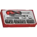 Teng Tools Hex, Torx, Slotted, Phillips Screwdriver Bit Set 74 Pieces 25 mm 50 mm Overall Length 6.35 mm Drive Size TTMD74