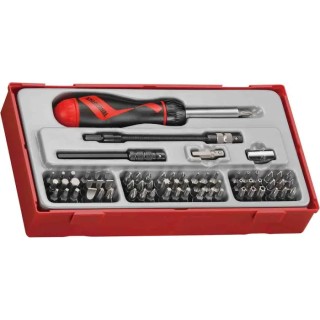 Teng Tools Hex, Torx, Slotted, Phillips Screwdriver Bit Set 74 Pieces 25 mm 50 mm Overall Length 6.35 mm Drive Size TTMD74