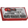 Teng Tools Hex, Torx, Slotted, Phillips Screwdriver Bit Set 74 Pieces 25 mm 50 mm Overall Length 6.35 mm Drive Size TTMD74