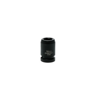 Teng Tools 14 mm 12.7 mm Drive Hexagon Impact Socket, Chrome Molybdenum Steel, 25mm Length 920514N