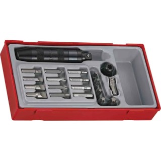 Teng Tools Impact Hex Torx Phillips Screwdriver Bit Set 20 Pieces 12.7 mm Drive, Steel TTID20