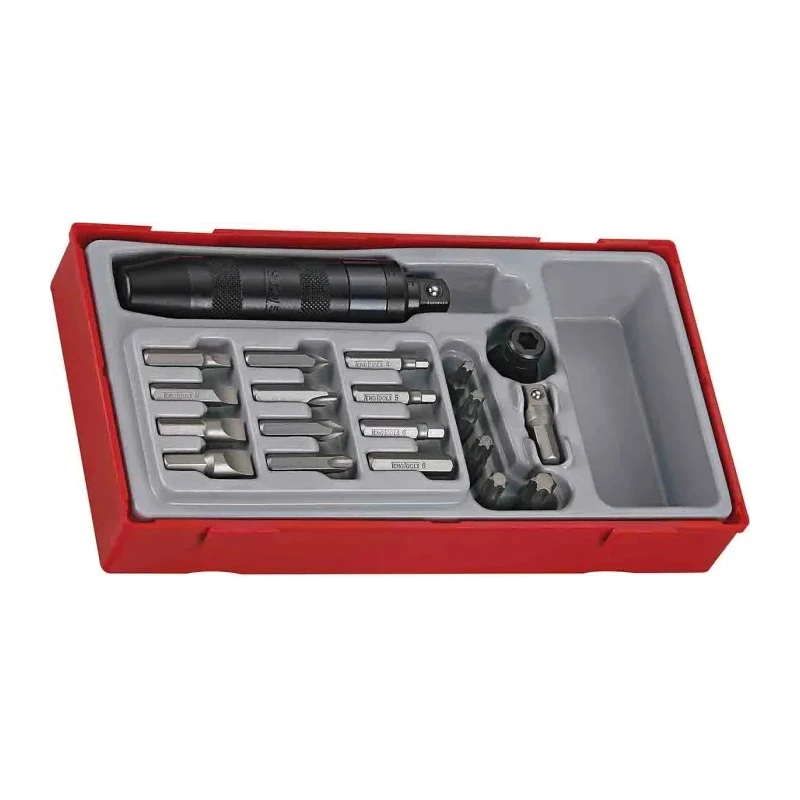 Teng Tools Impact Hex Torx Phillips Screwdriver Bit Set 20 Pieces 12.7 mm Drive, Steel TTID20