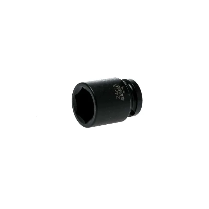 Teng Tools 24 mm 12.7 mm Drive 6 Point Impact Socket, Black Phosphate Finish, 35mm Length 920524N