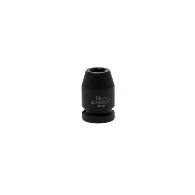 Teng Tools 11 mm 12.7 mm Drive 6 Point Impact Socket, Chrome Molybdenum Steel, Black Phosphate Finish, 25mm Length 920511N