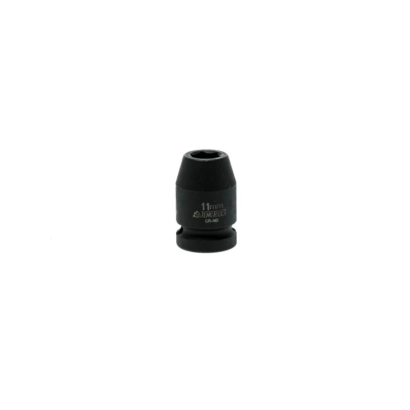 Teng Tools 11 mm 12.7 mm Drive 6 Point Impact Socket, Chrome Molybdenum Steel, Black Phosphate Finish, 25mm Length 920511N