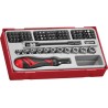 Teng Tools Hex, Torx, Slotted, Phillips Screwdriver Bit Set, 84 Pieces, Alloy Steel, 50mm Length, 6.35 mm Drive Size TTMDR84