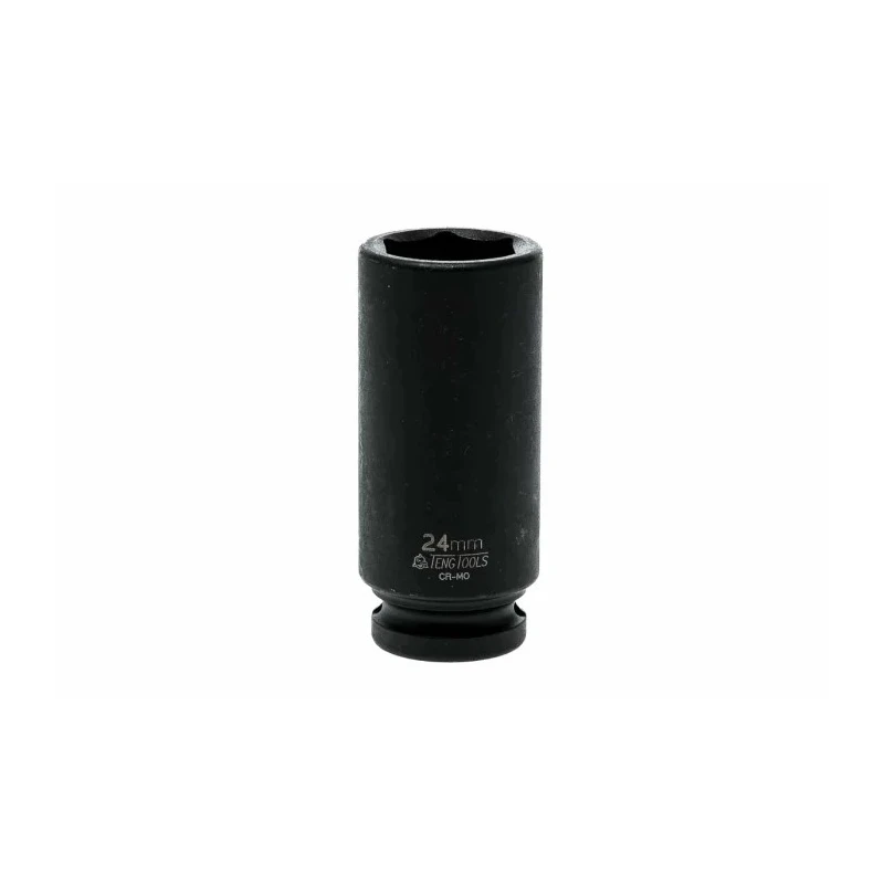 Teng Tools 24 mm 12.7 mm Drive 6 Point Impact Socket Black Phosphate Finish 35mm Length 920624N