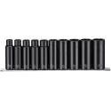 Teng Tools 10-Piece 1/2 in Deep Impact Socket Set Chrome Molybdenum Steel Blackened Finish 9126