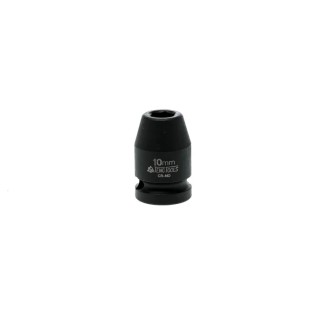 Teng Tools 10 mm 12.7 mm Drive 6 Point Impact Socket, Chrome Molybdenum Steel, 25mm Length 920510N