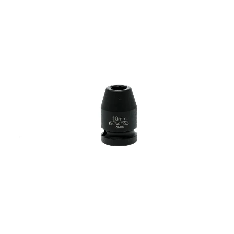 Teng Tools 10 mm 12.7 mm Drive 6 Point Impact Socket, Chrome Molybdenum Steel, 25mm Length 920510N