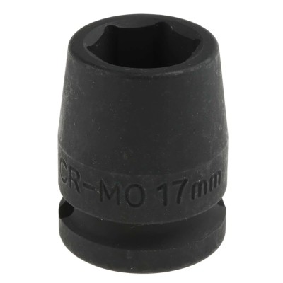 Teng Tools 17 mm 12.7 mm Drive 6 Point Impact Socket, 30 mm Length 920517N1