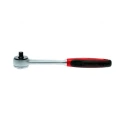 Teng Tools 1/4 in Drive Fine Tooth Ratchet with Ratchet Handle, 72 Teeth, Chrome Finish, Steel, 26mm Overall Length 1400-72N