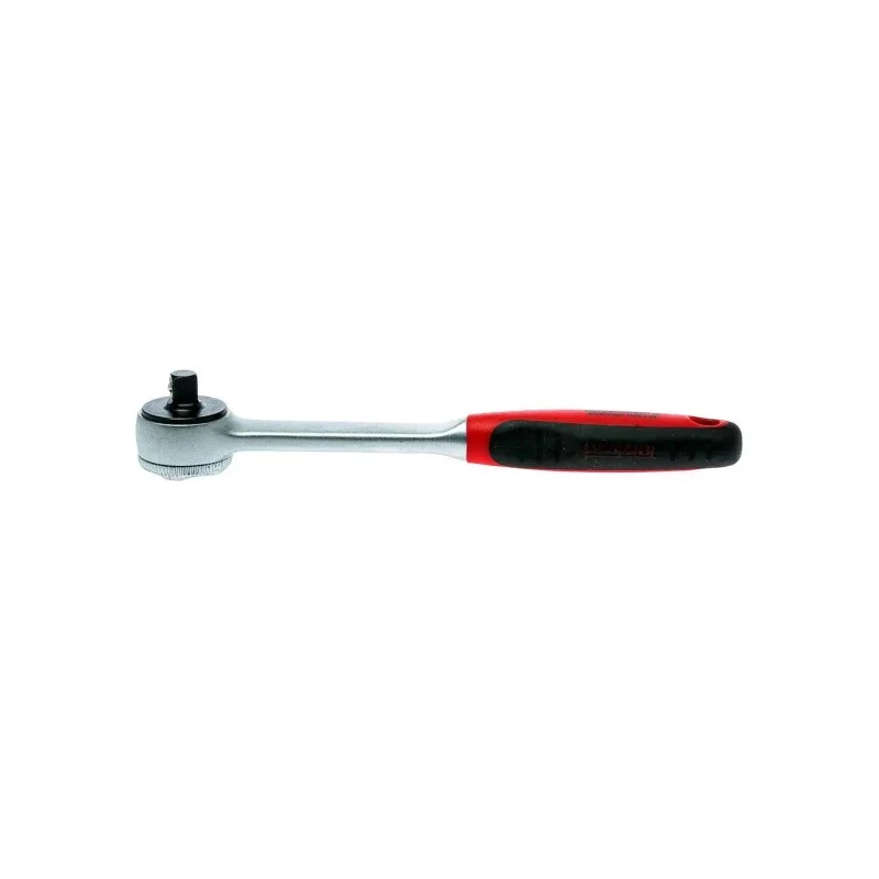 Teng Tools 1/4 in Drive Fine Tooth Ratchet with Ratchet Handle, 72 Teeth, Chrome Finish, Steel, 26mm Overall Length 1400-72N
