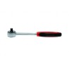 Teng Tools 1/4 in Drive Fine Tooth Ratchet with Ratchet Handle, 72 Teeth, Chrome Finish, Steel, 26mm Overall Length 1400-72N