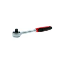 Teng Tools 1/4 in Drive Fine Tooth Ratchet with Ratchet Handle, 72 Teeth, Chrome Finish, Steel, 26mm Overall Length 1400-72N