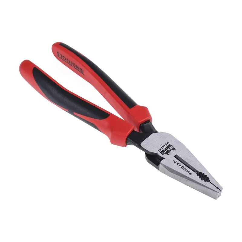 Teng Tools Combination Plier Serrated, 8in Overall, VDE/1000V Approved, 22mm Jaw ESD Safe MB452-8T
