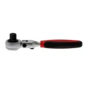 Teng Tools 1/2 in Drive Fine Tooth Stubby Flex Head Ratchet with Ratchet Handle, 44mm Overall Length 1200-72SN
