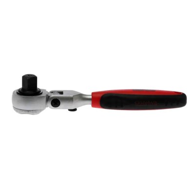 Teng Tools 1/2 in Drive Fine Tooth Stubby Flex Head Ratchet with Ratchet Handle, 44mm Overall Length 1200-72SN