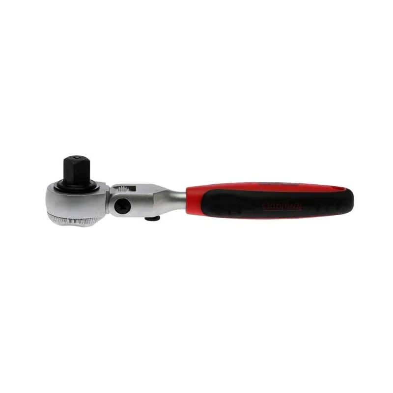 Teng Tools 1/2 in Drive Fine Tooth Stubby Flex Head Ratchet with Ratchet Handle, 44mm Overall Length 1200-72SN