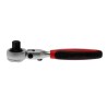 Teng Tools 1/2 in Drive Fine Tooth Stubby Flex Head Ratchet with Ratchet Handle, 44mm Overall Length 1200-72SN