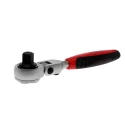 Teng Tools 1/2 in Drive Fine Tooth Stubby Flex Head Ratchet with Ratchet Handle, 44mm Overall Length 1200-72SN