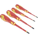 Teng Tools Insulated Screwdriver Set 6-Piece, Flat Slotted, PH, PZ Blades, 1000 Volt Insulation TTV706N