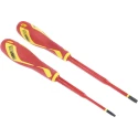 Teng Tools Insulated Screwdriver Set 6-Piece, Flat Slotted, PH, PZ Blades, 1000 Volt Insulation TTV706N