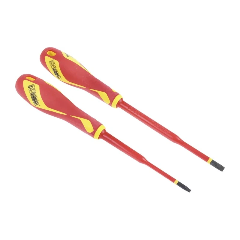 Teng Tools Insulated Screwdriver Set 6-Piece, Flat Slotted, PH, PZ Blades, 1000 Volt Insulation TTV706N
