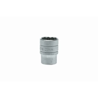 Teng Tools 1/2 in Drive 21 mm 12 Point Bi-Hexagon Chrome Vanadium Socket 38mm Overall Length M120521-C