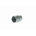 Teng Tools 1/2 in Drive 21 mm 12 Point Bi-Hexagon Chrome Vanadium Socket 38mm Overall Length M120521-C