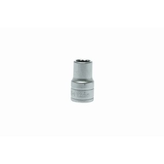 Teng Tools 12 mm 12 Point Bi-Hexagon Socket 1/2 in Drive, Satin Finish, 38mm Overall Length M120512-C